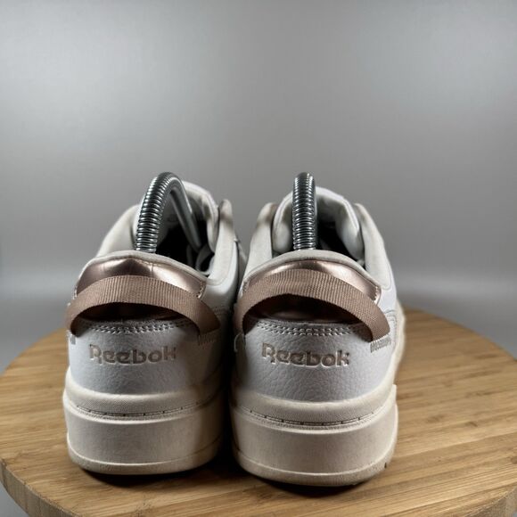 Reebok Women Tech G Geo Sneakers White Leather‎ Platform Sz 8.5 - Picture 4 of 8